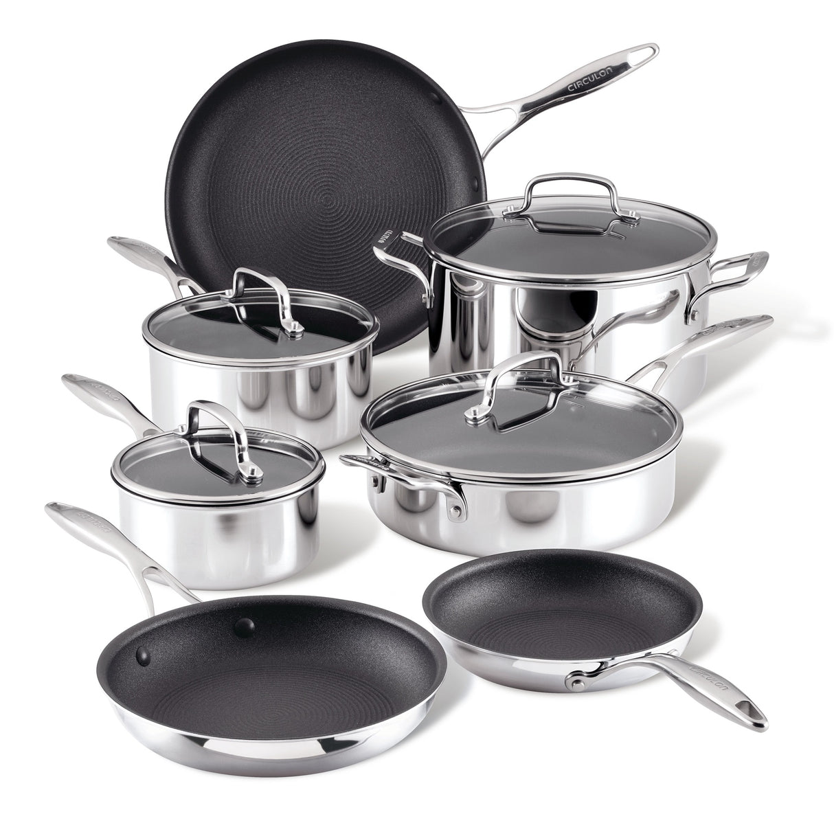 Circulon Stainless Steel Extreme Non-Stick Cookware Set, 11pce