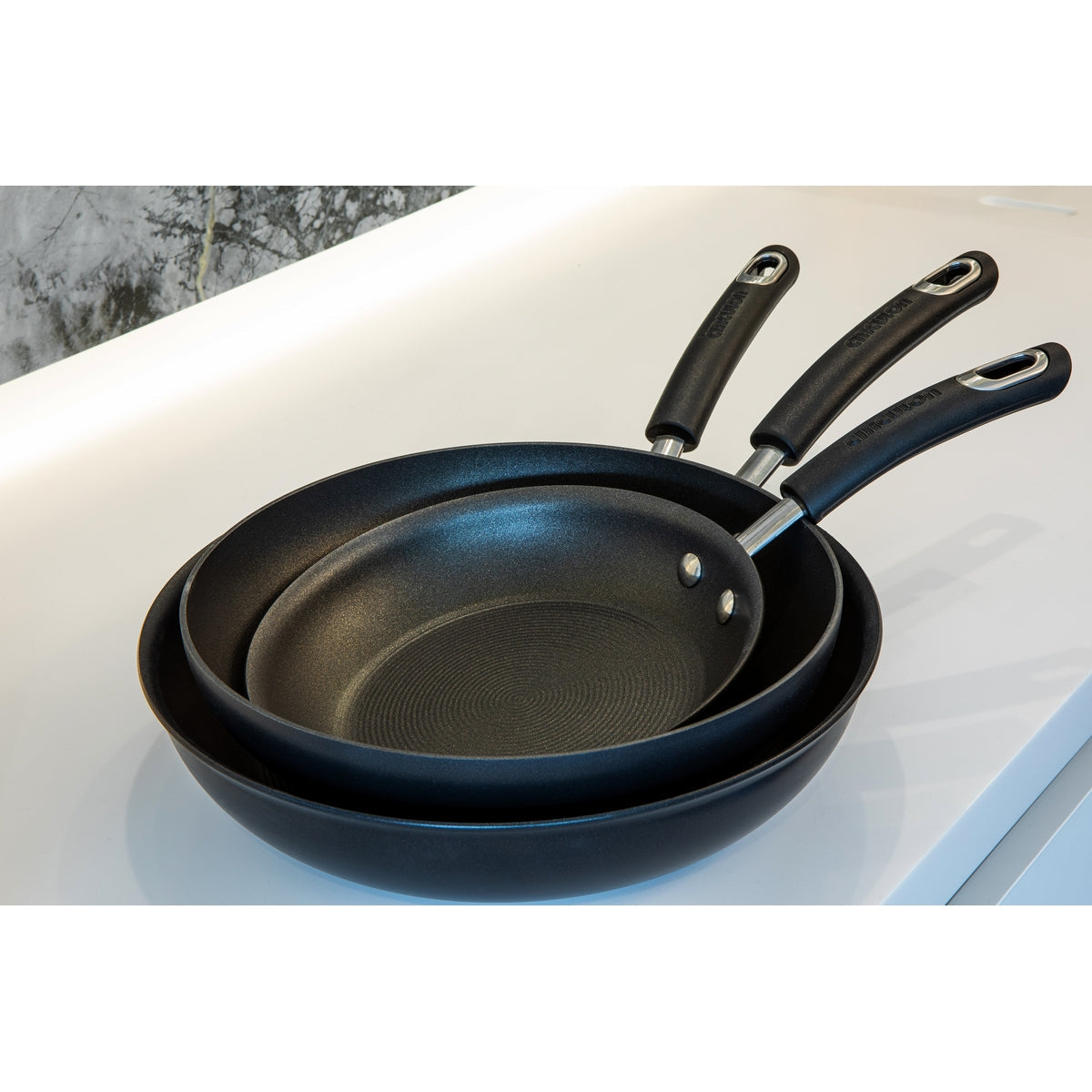 Total Non-Stick Induction Frying Pan Set - 3 Pieces