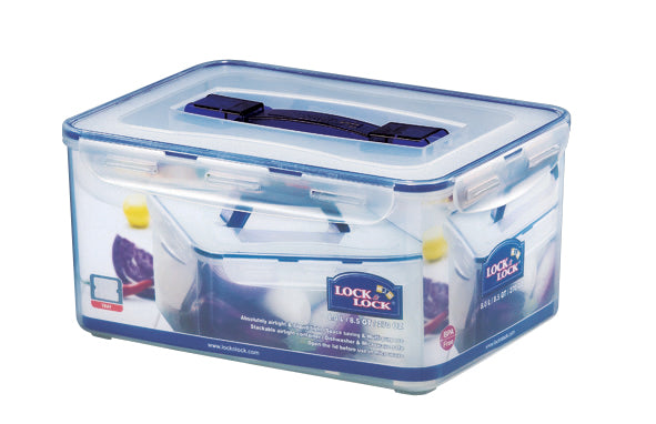 LocknLock Classic Rectangular Food Container with Handle & Freshness Tray - 8 L