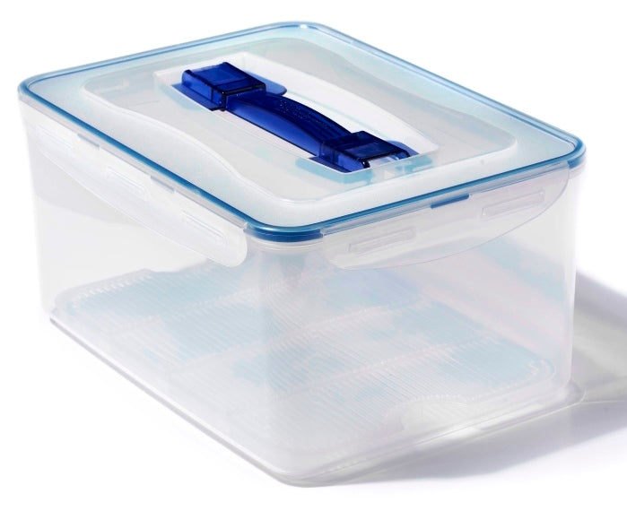 LocknLock Classic Rectangular Food Container with Handle & Freshness Tray - 8 L