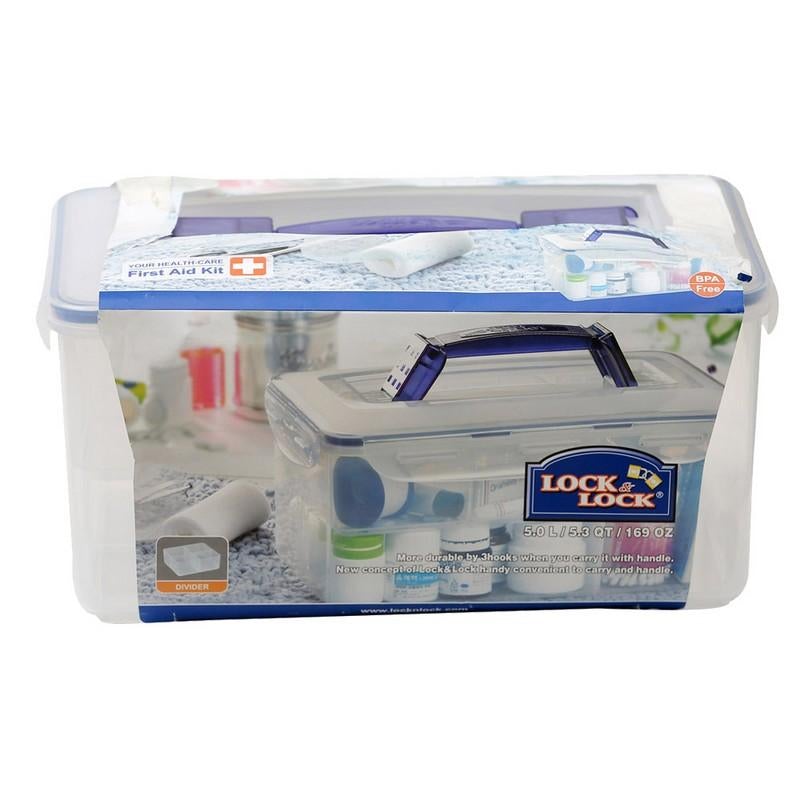 LocknLock Classic Medical Kit Container Rectangular Durable Storage Box - 5 L