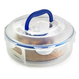 LocknLock Classic Cake Carrier with Tray & Carry Handle Round Container - 5.5 L