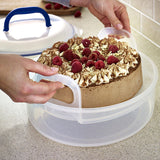 LocknLock Classic Cake Carrier with Tray & Carry Handle Round Container - 5.5 L