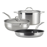 Hestan ProBond Induction Stainless Steel Essential Pan, Stock Pot & Titum™ Non-Stick Skillet Set: 5 Piece