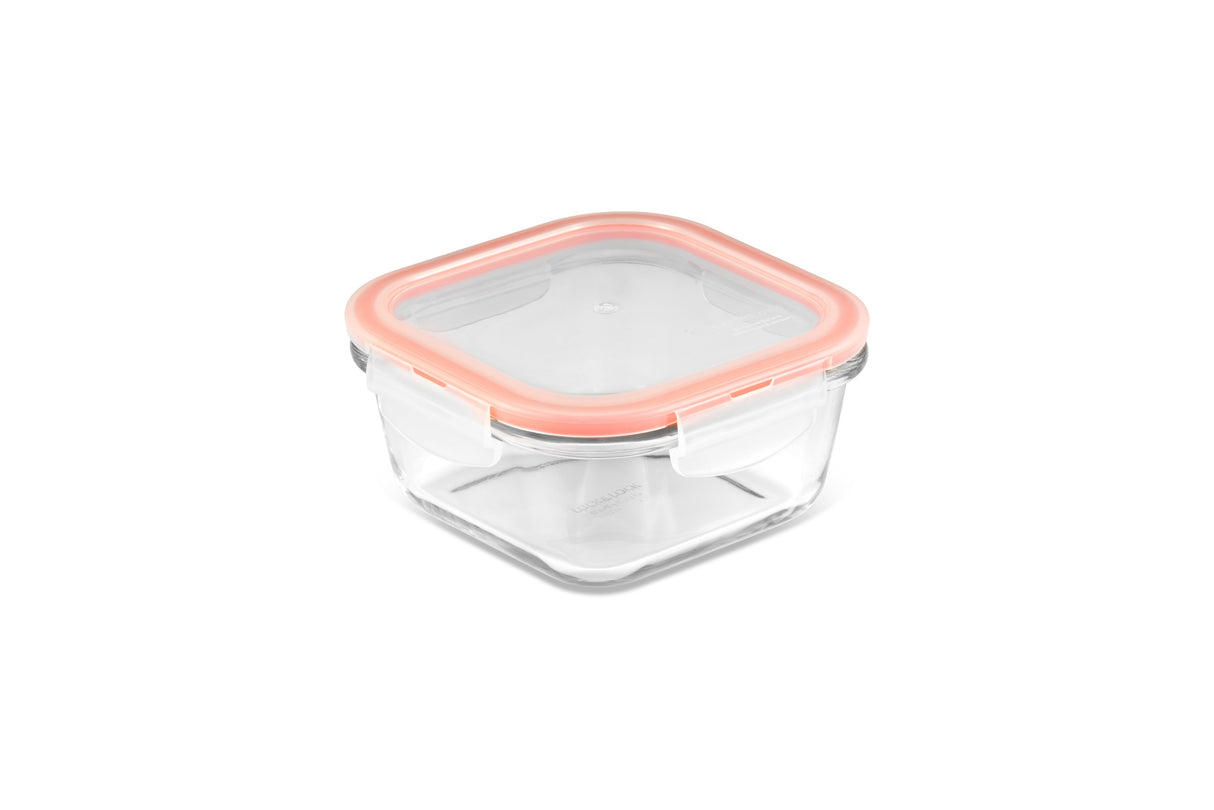 LocknLock Ovenglass Food Container Reusable Square Glass Storage Box - 500 ml