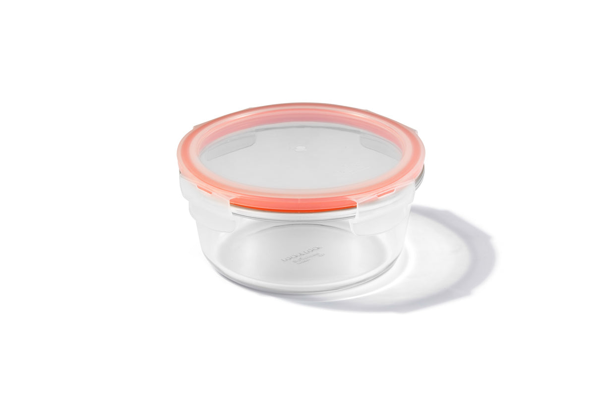 LocknLock Ovenglass Food Container Reusable Round Kitchen Storage Box - 650 ml