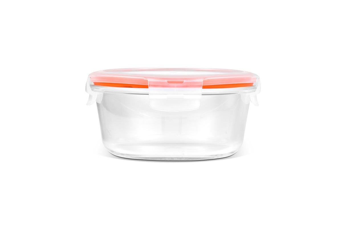 LocknLock Ovenglass Food Container Reusable Round Kitchen Storage Box - 650 ml