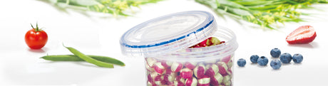 LocknLock Twist Food Container Reusable Round Kitchen Lunch Storage Box - 360 ml