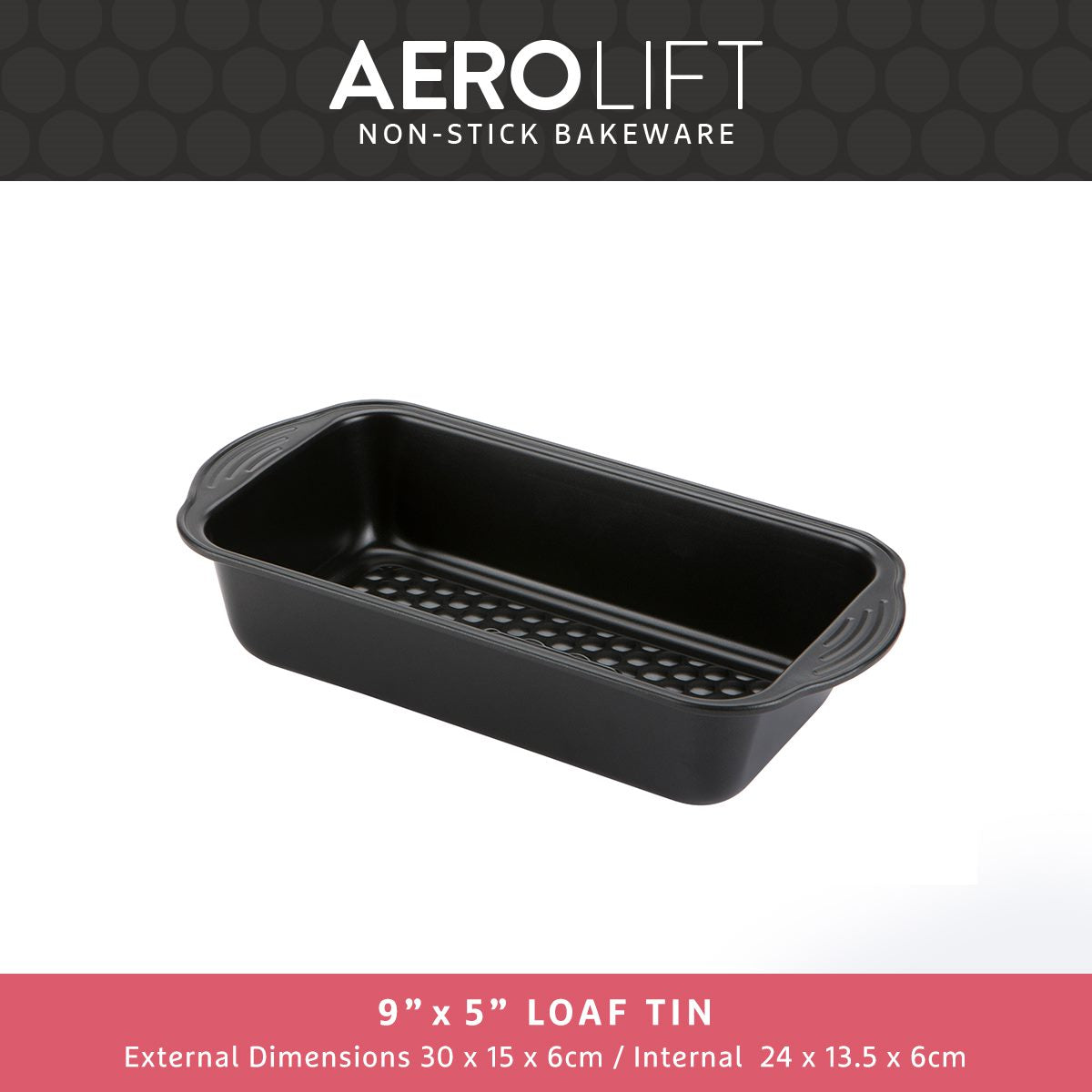 Prestige Aerolift Loaf Tin Black Steel Non Stick Rectangular Bread Pan - 9 x 5"