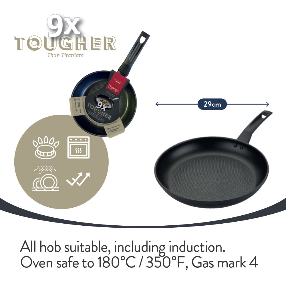 9 x Tougher Non-Stick Induction Frying Pan - 29cm