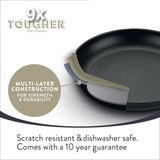 9 X Tougher Non-Stick Saucepan Set - 3 Pieces