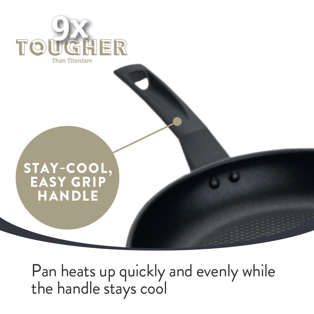 9 X Tougher Non-Stick Saucepan Set - 3 Pieces