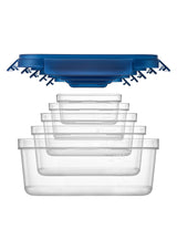 LocknLock NestnLock Container Set, 5pce - Blue
