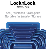 LocknLock NestnLock Container Set, 5pce - Blue