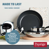 Prestige Made to Last Milk Pan in Stainless Steel - Non Stick - 14 cm / 0.9 L