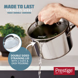 Prestige Made to Last Cookware Set with Soft Grip Silicone Handles - Pack of 5