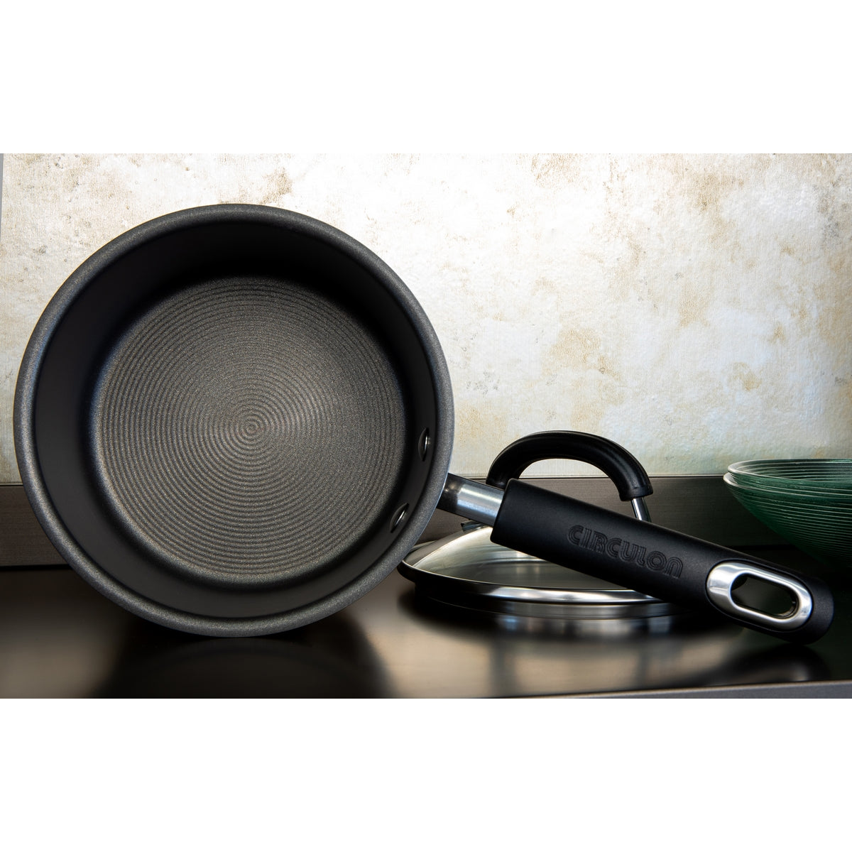 Circulon Total Stainless Steel Non-Stick Saucepan & Lid Set - 3 Pieces