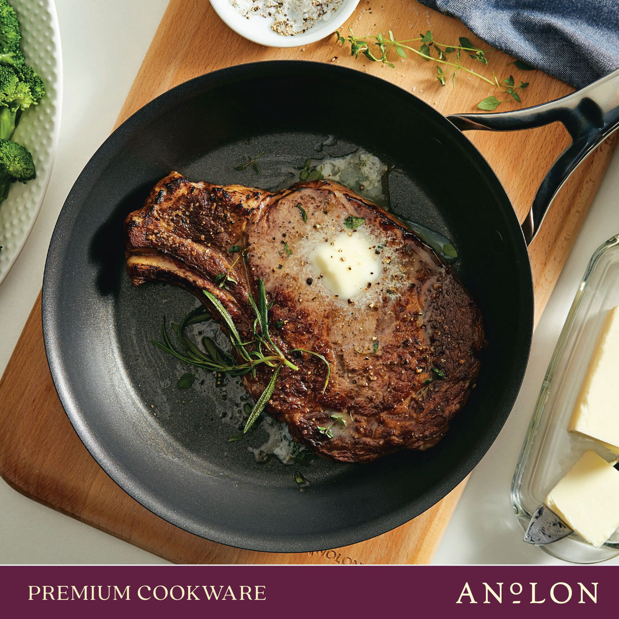 Anolon Nouvelle Copper Luxe Frying Pan Set