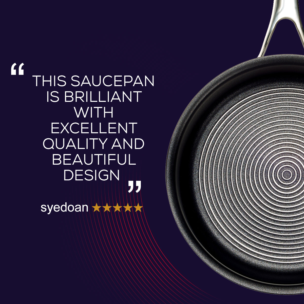 Circulon C Series Stainless Steel Saucepan, 16cm/1.4L