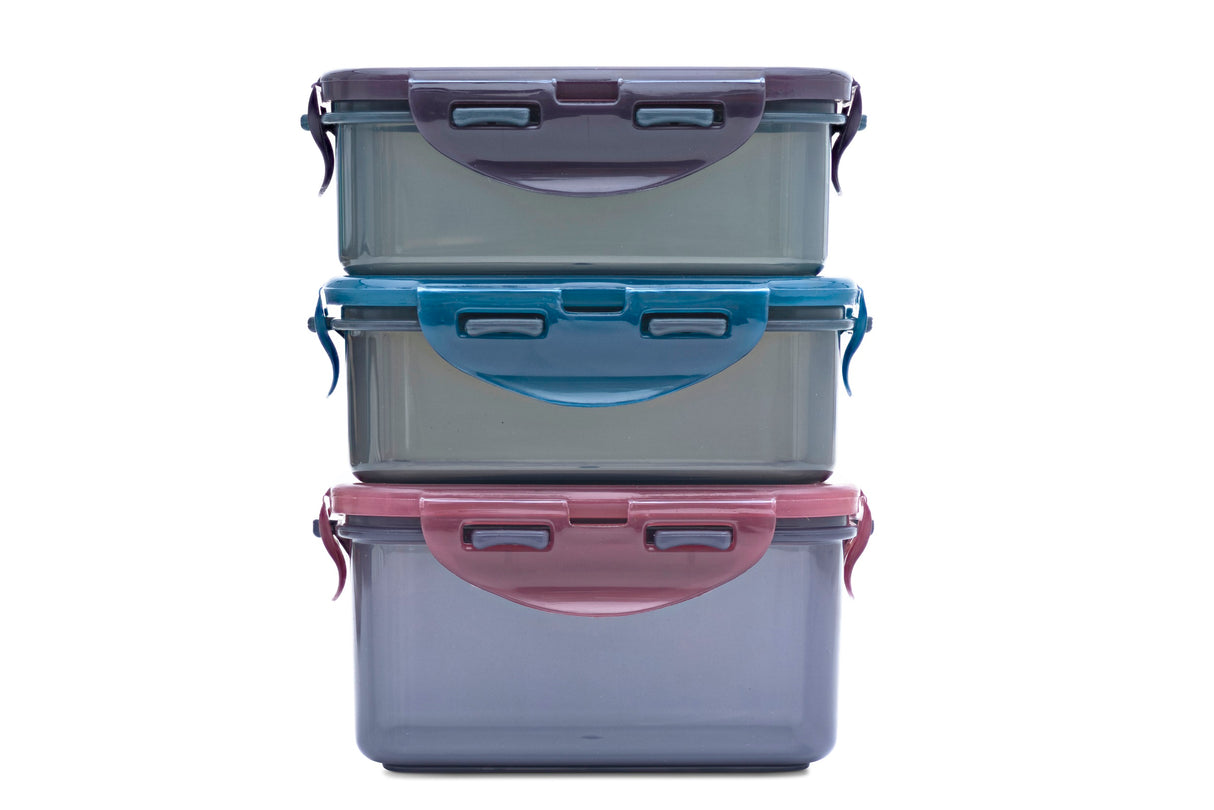 LocknLock Eco Container Set Recycled Reusable Lunch Storage Boxes - Pack of 3