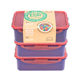 LocknLock Eco Food Container Rectangular Reusable Kitchen Lunch Storage Box - 1L