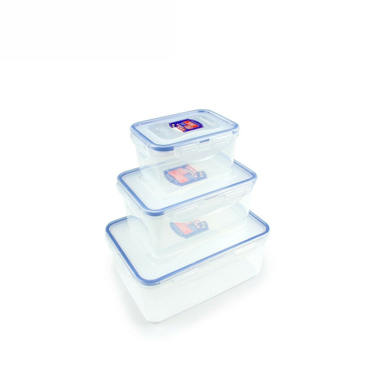 LocknLock Plastic Food Containers with Lids | 3 Food Storage Containers