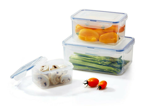 LocknLock Plastic Food Containers with Lids | 3 Food Storage Containers