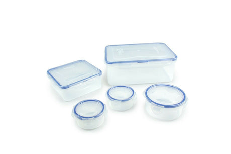 LocknLock Food Containers with Lids Kitchen Plastic Storage Boxes - Pack of 5