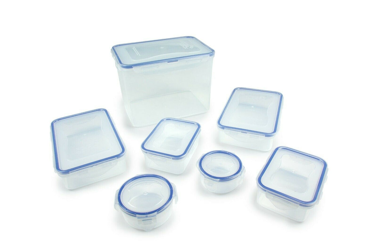 LocknLock Food Containers with Lids Kitchen Essential Storage Boxes - Pack of 7