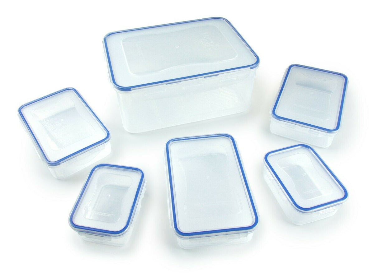 LocknLock Food Storage Containers | 6 Meal Prep Containers Reusable | Lunch Box