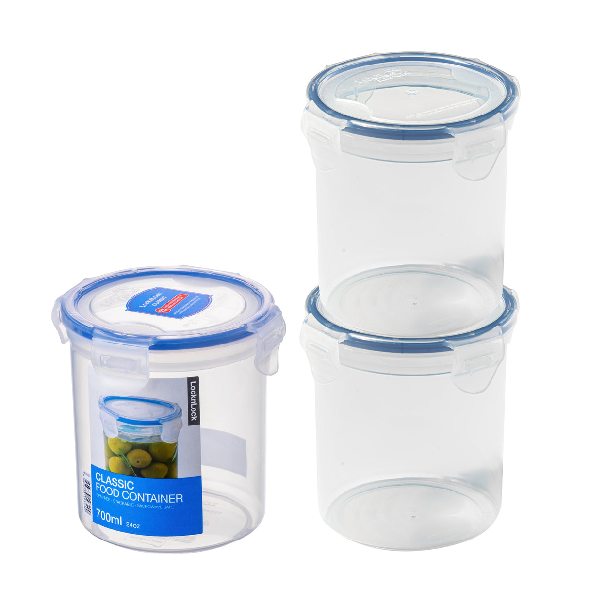 LocknLock Classic Food Container Reusable Round Kitchen Storage Box - 700 ml