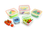 LocknLock Nestable Food Containers Set Rainbow Design Storage Boxes - Pack of 5