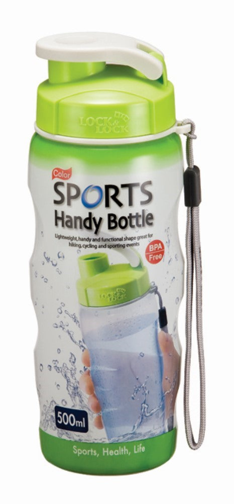 LocknLock Hydration Colour Sports Handy Bottle Green Fitness Gym Flask - 500 ml