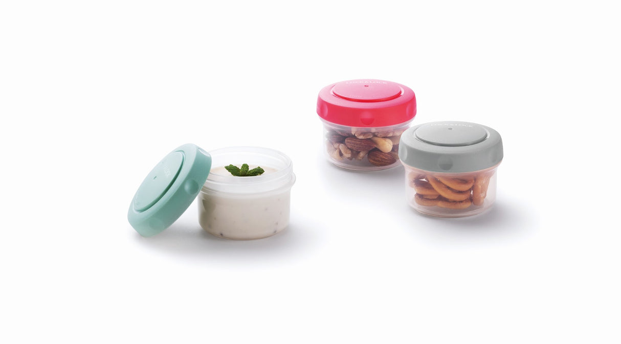 LocknLock Mini Food Container Set 80 ml Kitchen Lunch Storage Boxes - Pack of 3