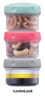 LocknLock Mini Food Container Set 80 ml Kitchen Lunch Storage Boxes - Pack of 3