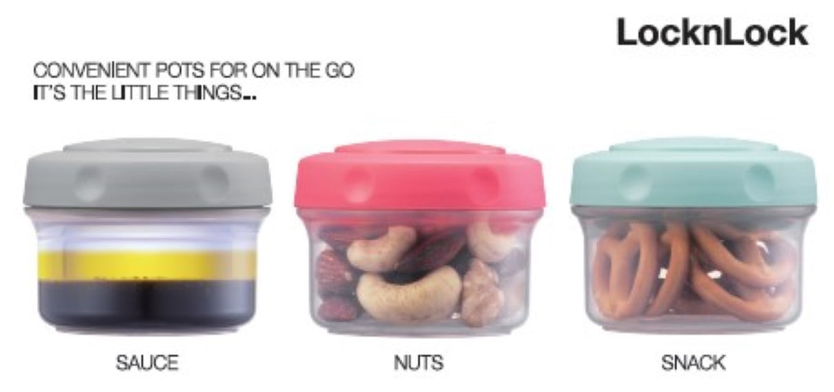 LocknLock Mini Food Container Set 80 ml Kitchen Lunch Storage Boxes - Pack of 3