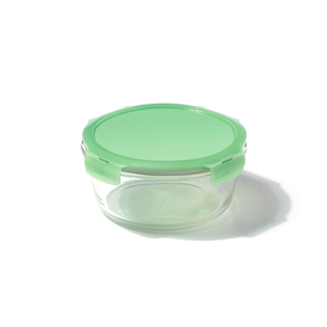 LocknLock Eco Glass Food Container Dishwasher Safe Round Storage Box - 950 ml