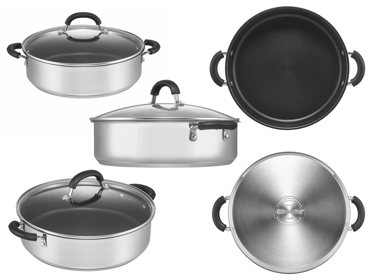 Circulon Total Stainless Steel Sauteuse, 30cm