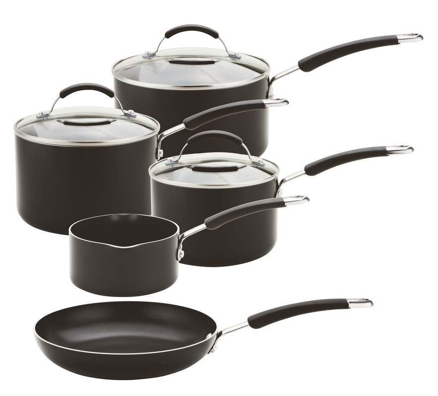 Meyer: Non-Stick Induction Frying Pan, Saucepan & Lid Set - 5 Pieces